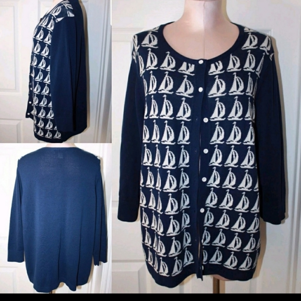 *LAST CHANCE* Nautical Sailboat Sweater